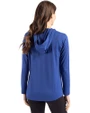 San Jose State Spartans Cutter & Buck Coastline Epic Comfort Recycled Womens Hooded Shirt Tour Blue Back