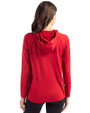 New England Patriots NFL Helmet Cutter & Buck Coastline Epic Comfort Recycled Womens Hooded Shirt Cardinal Red Back