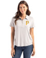 Pittsburgh Pirates Cutter & Buck Coastline Epic Comfort Recycled Womens Polo CONCRETE Front