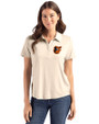 Baltimore Orioles Cutter & Buck Coastline Epic Comfort Recycled Womens Polo Wheat Front