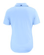 Los Angeles Chargers Cutter & Buck Coastline Epic Comfort Recycled Womens Polo Atlas Light Blue Mannequin Back