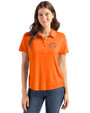 Chicago Bears - Cutter & Buck Coastline Recycled Double Peached Womens Polo College Orange Front