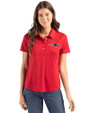 New England Patriots Cutter & Buck Coastline Epic Comfort Recycled Womens Polo Cardinal Red Front