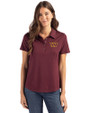 Washington Commanders Cutter & Buck Coastline Epic Comfort Recycled Womens Polo Bordeaux Front