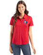 Texas Rangers Cooperstown Cutter & Buck Coastline Epic Comfort Recycled Womens Polo Cardinal Red Front