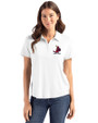 St. Louis Cardinals Cooperstown Cutter & Buck Coastline Epic Comfort Recycled Womens Polo White Front