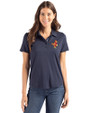 Memphis Redbirds Cutter & Buck Coastline Epic Comfort Recycled Womens Polo Navy Blue Front