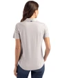 Georgetown Hoyas College Vault Cutter & Buck Coastline Epic Comfort Recycled Womens Polo CONCRETE Back