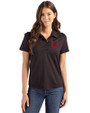 Utah Utes College Vault Cutter & Buck Coastline Epic Comfort Recycled Womens Polo Black Front