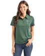 Tulane Green Wave College Vault Cutter & Buck Coastline Epic Comfort Recycled Womens Polo Hunter Green Front