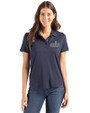 Old Dominion Monarchs College Vault Cutter & Buck Coastline Epic Comfort Recycled Womens Polo Navy Blue Front