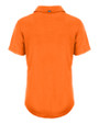 Cleveland Browns Historic Cutter & Buck Coastline Epic Comfort Recycled Womens Polo College Orange Mannequin Back