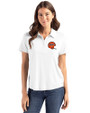 Cincinnati Bengals Historic Cutter & Buck Coastline Epic Comfort Recycled Womens Polo White Front