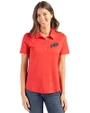 Buffalo Bills Americana Cutter & Buck Coastline Epic Comfort Recycled Womens Polo Red Front
