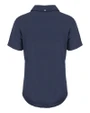 Carolina Panthers Americana Cutter & Buck Coastline Epic Comfort Recycled Womens Polo Navy Blue Mannequin Back