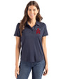 Los Angeles Angels City Connect Cutter & Buck Coastline Epic Comfort Recycled Womens Polo Navy Blue Front