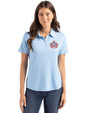 Miami Marlins City Connect Cutter & Buck Coastline Epic Comfort Recycled Womens Polo Atlas Light Blue Front