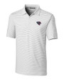 Jacksonville Jaguars Americana Cutter & Buck Forge Pencil Stripe Stretch Mens Polo White Mannequin
