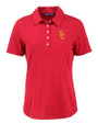 USC Trojans Cutter & Buck Coastline Epic Comfort Recycled Womens Polo Cardinal Red Mannequin