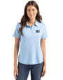 Jackson State Tigers Cutter & Buck Coastline Epic Comfort Recycled Womens Polo Atlas Light Blue Front