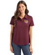 Bethune-Cookman Wildcats Cutter & Buck Coastline Epic Comfort Recycled Womens Polo Bordeaux Front