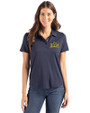 Drexel Dragons Cutter & Buck Coastline Epic Comfort Recycled Womens Polo Navy Blue Front