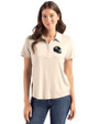 Jacksonville Jaguars NFL Helmet Cutter & Buck Coastline Epic Comfort Recycled Womens Polo Wheat Front