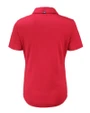 New England Patriots NFL Helmet Cutter & Buck Coastline Epic Comfort Recycled Womens Polo Cardinal Red Mannequin Back