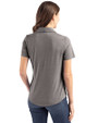 Minnesota Vikings NFL Helmet Cutter & Buck Coastline Epic Comfort Recycled Womens Polo Elemental Grey Back