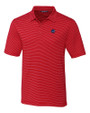 Miami Dolphins Americana Cutter & Buck Forge Pencil Stripe Stretch Mens Polo Red Mannequin