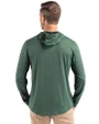 Athletics Cutter & Buck Coastline Epic Comfort Recycled Mens Hooded Shirt Hunter Green Back