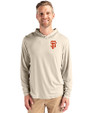San Francisco Giants Cutter & Buck Coastline Epic Comfort Recycled Mens Hooded Shirt Wheat Front