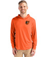 Baltimore Orioles Cutter & Buck Coastline Epic Comfort Recycled Mens Hooded Shirt College Orange Front