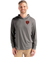 Chicago Bears Historic Cutter & Buck Coastline Epic Comfort Recycled Mens Hooded Shirt Elemental Grey Front