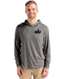 Old Dominion Monarchs College Vault Cutter & Buck Coastline Epic Comfort Recycled Mens Hooded Shirt Elemental Grey Front