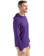 LSU Tigers College Vault Cutter & Buck Coastline Epic Comfort Recycled Mens Hooded Shirt College Purple Side