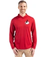 Arizona Cardinals Historic Cutter & Buck Coastline Epic Comfort Recycled Mens Hooded Shirt Cardinal Red Front