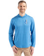 Detroit Lions Historic Cutter & Buck Coastline Recycled Double Peached Mens Hooded Pullover Digital Front