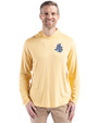 Hartford Yard Goats Cutter & Buck Coastline Epic Comfort Recycled Mens Hooded Shirt Desert Front
