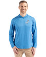 Los Angeles Dodgers Cooperstown Cutter & Buck Coastline Epic Comfort Recycled Mens Hooded Shirt Digital Front