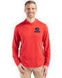 Green Bay Packers Americana Cutter & Buck Coastline Epic Comfort Recycled Mens Hooded Shirt Red Front