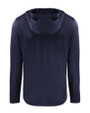 Carolina Panthers Americana Cutter & Buck Coastline Epic Comfort Recycled Mens Hooded Shirt Navy Blue Mannequin Back