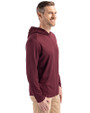 Minnesota Golden Gophers College Vault Cutter & Buck Coastline Epic Comfort Recycled Mens Hooded Shirt Bordeaux Side