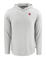 Nebraska Cornhuskers College Vault Cutter & Buck Coastline Epic Comfort Recycled Mens Hooded Shirt CONCRETE Mannequin