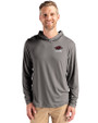 Arkansas Razorbacks Alumni Cutter & Buck Coastline Epic Comfort Recycled Mens Hooded Shirt Elemental Grey Front