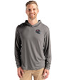 Tampa Bay Buccaneers NFL Helmet Cutter & Buck Coastline Epic Comfort Recycled Mens Hooded Shirt Elemental Grey Front