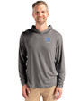 North Carolina Tar Heels Alumni Cutter & Buck Coastline Epic Comfort Recycled Mens Hooded Shirt Elemental Grey Front
