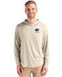 Florida Gators Alumni Cutter & Buck Coastline Epic Comfort Recycled Mens Hooded Shirt Wheat Front