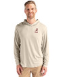 Alabama Crimson Tide Alumni Cutter & Buck Coastline Epic Comfort Recycled Mens Hooded Shirt Wheat Front