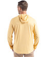 New Orleans Saints Historic Cutter & Buck Coastline Epic Comfort Recycled Mens Hooded Shirt Desert Back